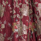 Rajwada Wine Silk Blend Embellished Semi Stitched Lehenga For Women
