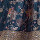 Rajwada Teal Blue Silk Blend Embellished Semi Stitched Lehenga For Women