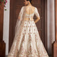 Rajwada Off White Silk Blend Embellished Semi Stitched Lehenga For Women