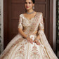 Rajwada Off White Silk Blend Embellished Semi Stitched Lehenga For Women