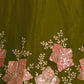 Rajwada Olive Silk Blend Embellished Semi Stitched Lehenga For Women