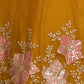 Rajwada Mustard Yellow Silk Blend Embellished Semi Stitched Lehenga For Women