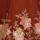 Rajwada Rust Brown Silk Blend Embellished Semi Stitched Lehenga For Women