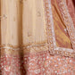 Rajwada Cream Silk Blend Embellished Semi Stitched Lehenga For Women