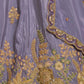 Rajwada Dusty Lavender Silk Blend Embroidered Semi Stitched Lehenga For Women
