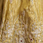 Rajwada Light Yellow Silk Blend Embellished Semi Stitched Lehenga For Women