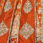 Rajwada Orange Silk Blend Embellished Semi Stitched Lehenga For Women