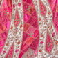 Rajwada Pink Organza  Embroidered Semi-Stitched Lehenga With Unstitched Blouse For Women