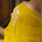 Rajwada Women Yellow Georgette Semi Stitched Lehenga With  Unstitched Blouse
