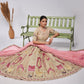 Rajwada Cream Organza Silk Embroidered Semi Stitched Lehenga With Unstitched Blouse For Women