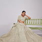 Rajwada White Soft Net Embroidered Semi Stitched Lehenga With Unstitched Blouse For Women