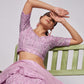 Rajwada Pink Soft Net Embroidered Semi Stitched Lehenga With Unstitched Blouse For Women