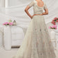 Rajwada White Soft Net Embroidered Semi Stitched Lehenga With Unstitched Blouse For Women