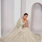 Rajwada White Soft Net Embroidered Semi Stitched Lehenga With Unstitched Blouse For Women