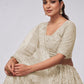 Rajwada White Soft Net Embroidered Semi Stitched Lehenga With Unstitched Blouse For Women