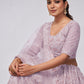 Rajwada Mauve Soft Net Embroidered Semi Stitched Lehenga With Unstitched Blouse For Women