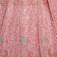 Rajwada Pink Soft Net Embroidered Semi Stitched Lehenga With Unstitched Blouse For Women