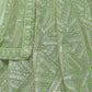 Rajwada Green Soft Net Embroidered Semi Stitched Lehenga With Unstitched Blouse For Women