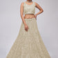 Rajwada White Soft Net Embroidered Semi Stitched Lehenga With Unstitched Blouse For Women