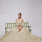 Rajwada White Soft Net Embroidered Semi Stitched Lehenga With Unstitched Blouse For Women