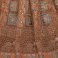Rajwada Rust Color Soft Net Embroidered Semi Stitched Lehenga With Unstitched Blouse For Women
