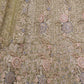 Rajwada Olive Green Soft Net Embroidered Semi Stitched Lehenga With Unstitched Blouse For Women