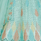 Rajwada Sky Blue Net Embroidered Semi Stitched Lehenga With Unstitched Blouse for Women