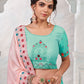 Rajwada Sky Blue Georgette Embroidered Semi Stitched Lehenga With Unstitched Blouse for Women
