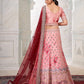 Rajwada Pink Shibori Crepe Embroidered Semi Stitched Lehenga With Unstitched Blouse for Women