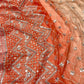 Rajwada Peach Embroidered Georgette Saree With unstitched Blouse For Women