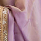 Rajwada Purple Embroidered Tissue Silk Saree With unstitched Blouse For Women