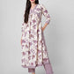 Rajwada Lavender Printed Cotton Stitched Kurta Set For Women