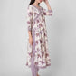 Rajwada Lavender Printed Cotton Stitched Kurta Set For Women