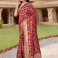 Rajwada Maroon Woven Banarasi Silk Saree With unstitched Blouse For Women