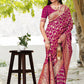 Rajwada Purple Woven Banarasi Silk Saree With Unstitched Blouse For Women