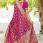 Rajwada Purple Woven Banarasi Silk Saree With Unstitched Blouse For Women