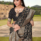 Rajwada Black Woven Banarasi Silk Saree With Unstitched Blouse For Women