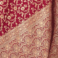 Rajwada Red Woven Banarasi Silk Saree With Unstitched Blouse For Women
