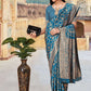 Rajwada Teal Woven Banarasi Silk Saree With unstitched Blouse For Women