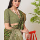 Rajwada Green Woven Banarasi Silk Saree With Unstitched Blouse For Women