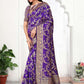 Rajwada Purple Woven Banarasi Silk Saree With Unstitched Blouse For Women
