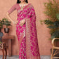 Rajwada Pink Woven Banarasi Silk Saree With Unstitched Blouse For Women