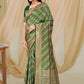 Rajwada Green Woven Banarasi Silk Saree With Unstitched Blouse For Women