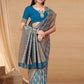Rajwada Blue Woven Banarasi Silk Saree With unstitched Blouse For Women