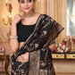 Rajwada Black Woven Banarasi Silk Saree With Unstitched Blouse For Women