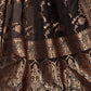 Rajwada Black Woven Banarasi Silk Saree With Unstitched Blouse For Women
