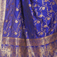 Rajwada Royal Blue Woven Banarasi Silk Saree With unstitched Blouse For Women