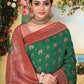 Rajwada Green Woven Banarasi Silk Saree With unstitched Blouse For Women