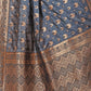 Rajwada Grey Woven Banarasi Silk Saree With unstitched Blouse For Women
