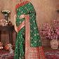 Rajwada Green Woven Banarasi Silk Saree With Unstitched Blouse For Women